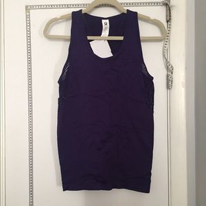 Fabletics purple mesh tank top (medium) NWT